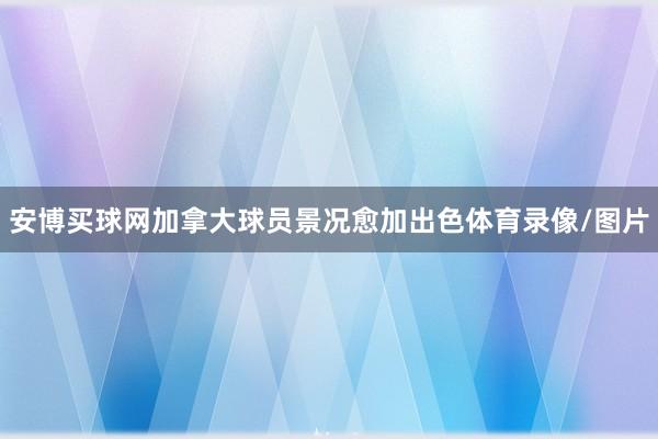 安博买球网加拿大球员景况愈加出色体育录像/图片