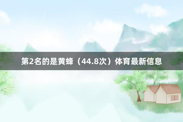 第2名的是黄蜂（44.8次）体育最新信息