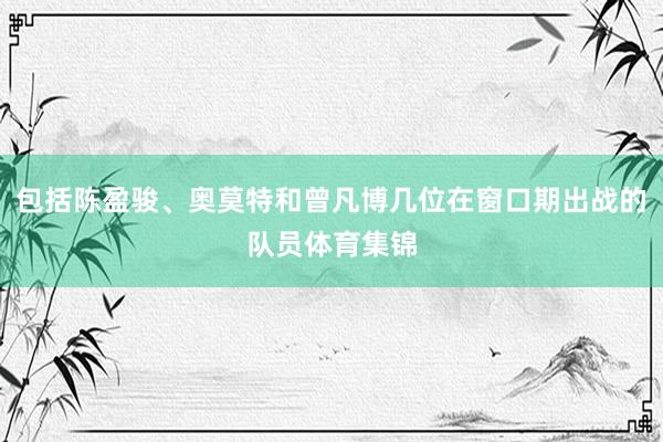 包括陈盈骏、奥莫特和曾凡博几位在窗口期出战的队员体育集锦