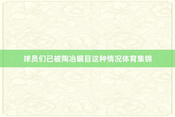 球员们已被陶冶瞩目这种情况体育集锦